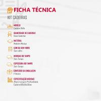 Conjunto Com 2 Cadeiras Para Mesa De Jantar Bella Mobillare Imbuia/linho Coleção