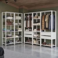 Guarda-roupa Closet Modulado 4 Gavetas 317 Cm Valencia Madesa Branco - 1