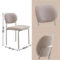 Conjunto Com 2 Cadeiras Metal Marchezine Moderna Mobilia Brisa Prata - 3