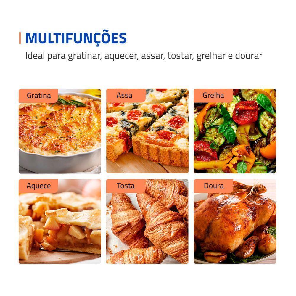 Forno Elétrico 52L Grand Family II Mondial Branco/Inox 1800w FRN-52-W 220V - 3