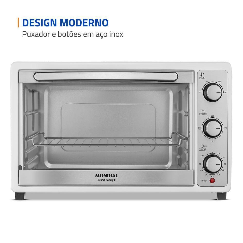 Forno Elétrico 52L Grand Family II Mondial Branco/Inox 1800w FRN-52-W 220V - 5