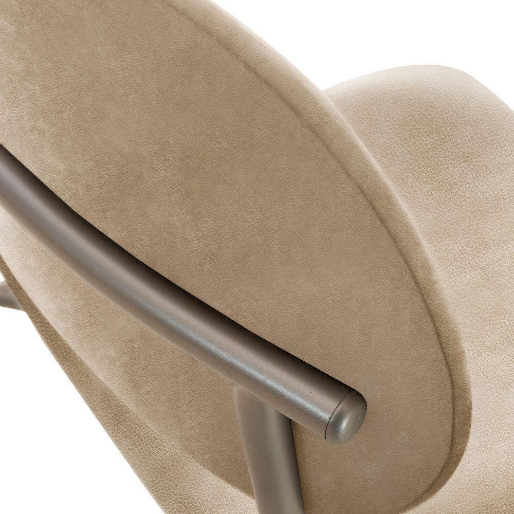 Conjunto Com 2 Cadeiras Metal Marchezine Moderna Mobilia Milano Prata - 6