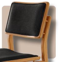 Conjunto Com 2 Banquetas Eva Moderna Linho Preto Imbuia Natural