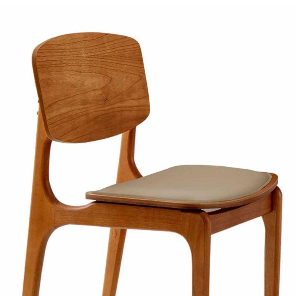 Conjunto Com 2 Cadeiras Malta Gold Moderna Mobília Veludo Bege Cinamomo Imbuia - 7