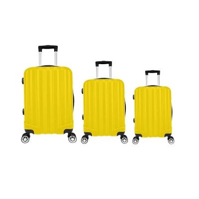 Kit Mala De Viagem ABS 3 Peças Adventure Fortt Amarela KMV01-AM