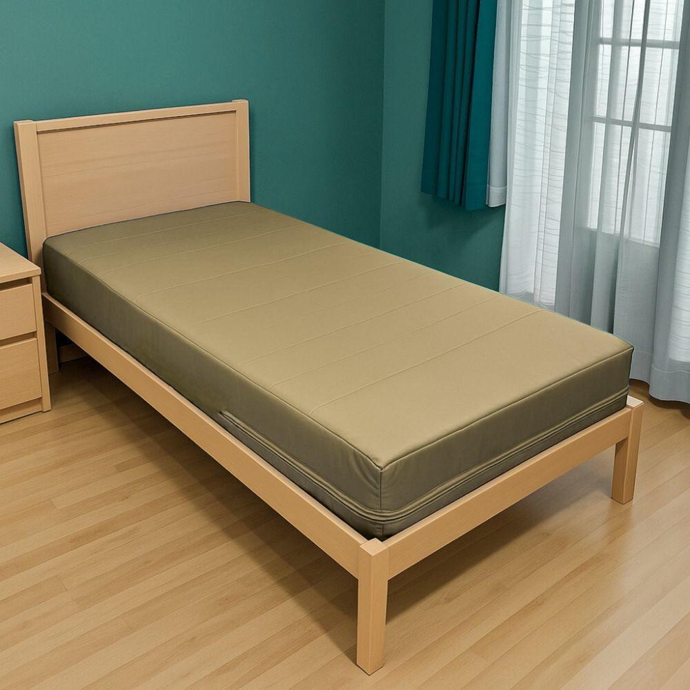 Capa Colchão Solteiro Impermeável Hospitalar Com Zíper - Bege 88x188x20cm - 1