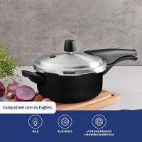 Panela De Pressão Tramontina Vancouver Alumínio Antiaderente Starflon Max Preto 20 Cm 3 L