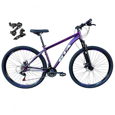 Bicicleta Aro 29 Gta Start Mtb Alumínio 21v Câmbios Shimano Freio A Disco - Roxo Tam.15