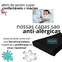 Capa Colchão Solteiro Impermeável Hospitalar Com Zíper - Preta 78x188x18cm