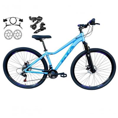 Bicicleta Aro 29 Gta Start Feminina 21v Alumínio Câmbios Shimano Freio A Disco Hidráulico - Azul/roxo