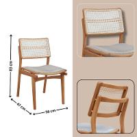 Conjunto Com 2 Cadeiras Madeira Eva Premium Jade Imbuia Natural - 2