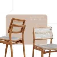 Conjunto Com 2 Cadeiras Madeira Eva Premium Jade Imbuia Natural - 3