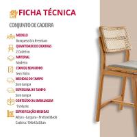 Conjunto Com 2 Banquetas Eva Premium Luna Imbuia Natural - 5