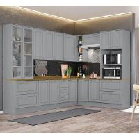 Armário Henn Americana Canto Reto 1 Porta Cinza - 5