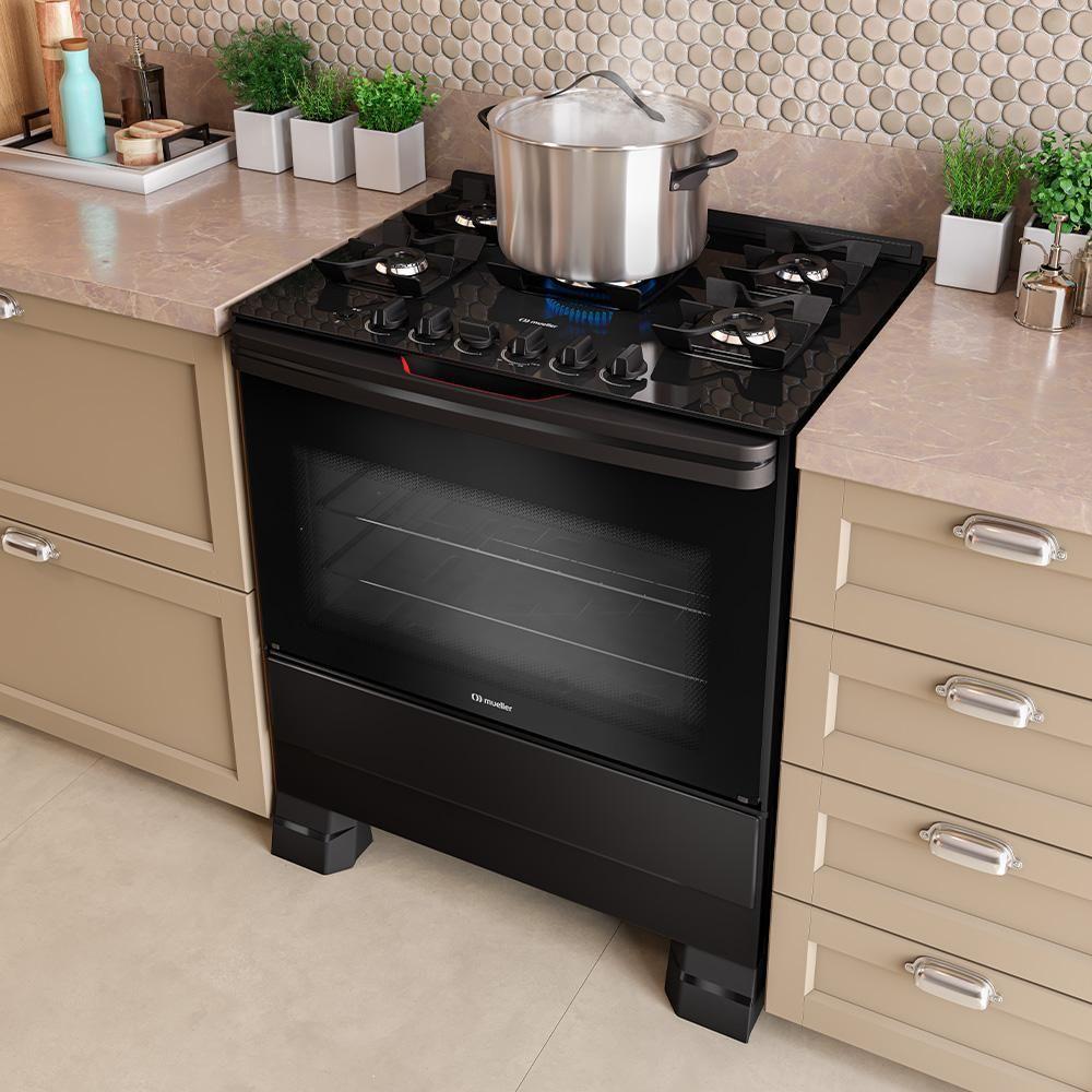 Fogão Mueller 5 Bocas Com Tripla Chama E Acendimento Automático MFV5BF Preto Bivolt - 2