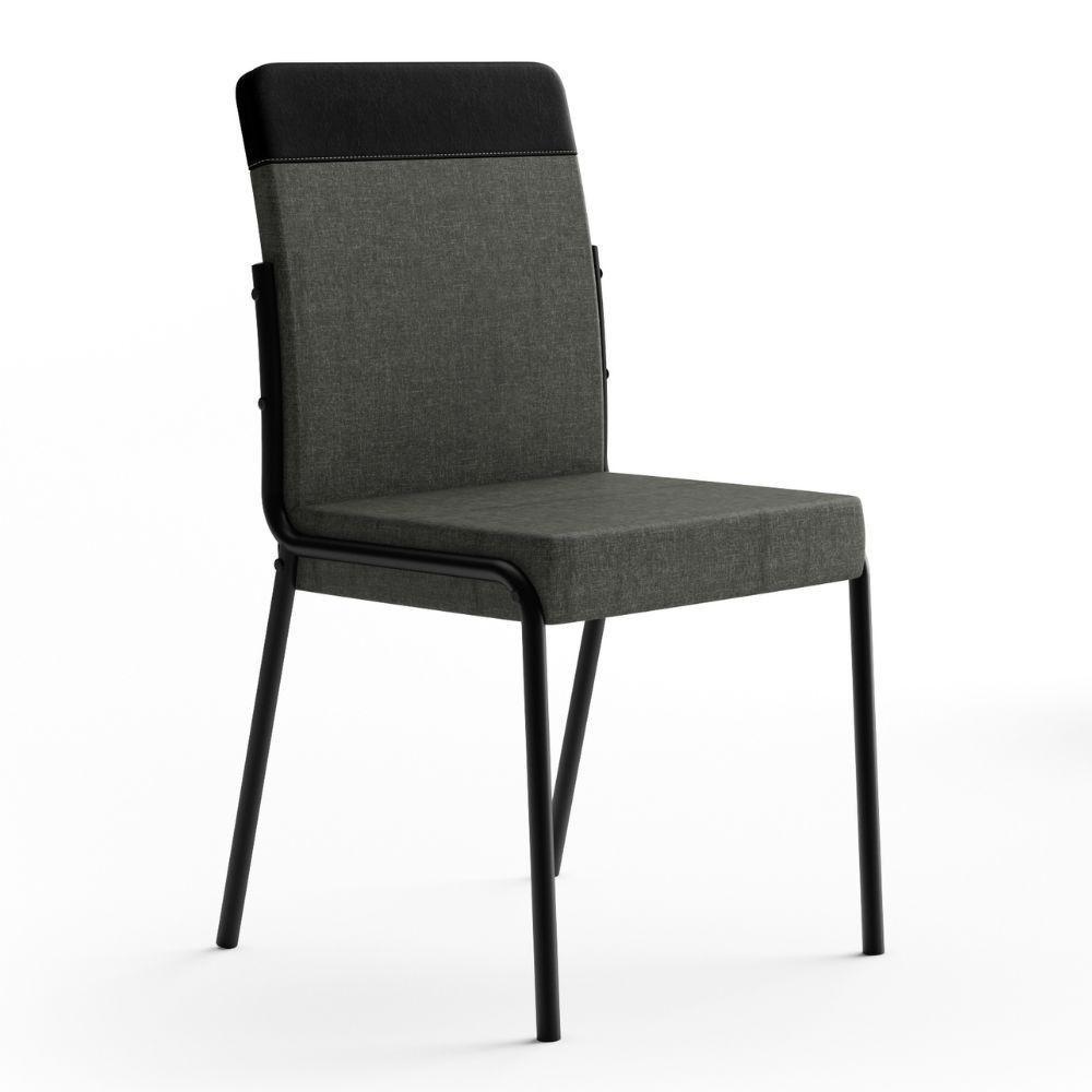 Cadeira Carraro Duo Grafite Com Preto - 1