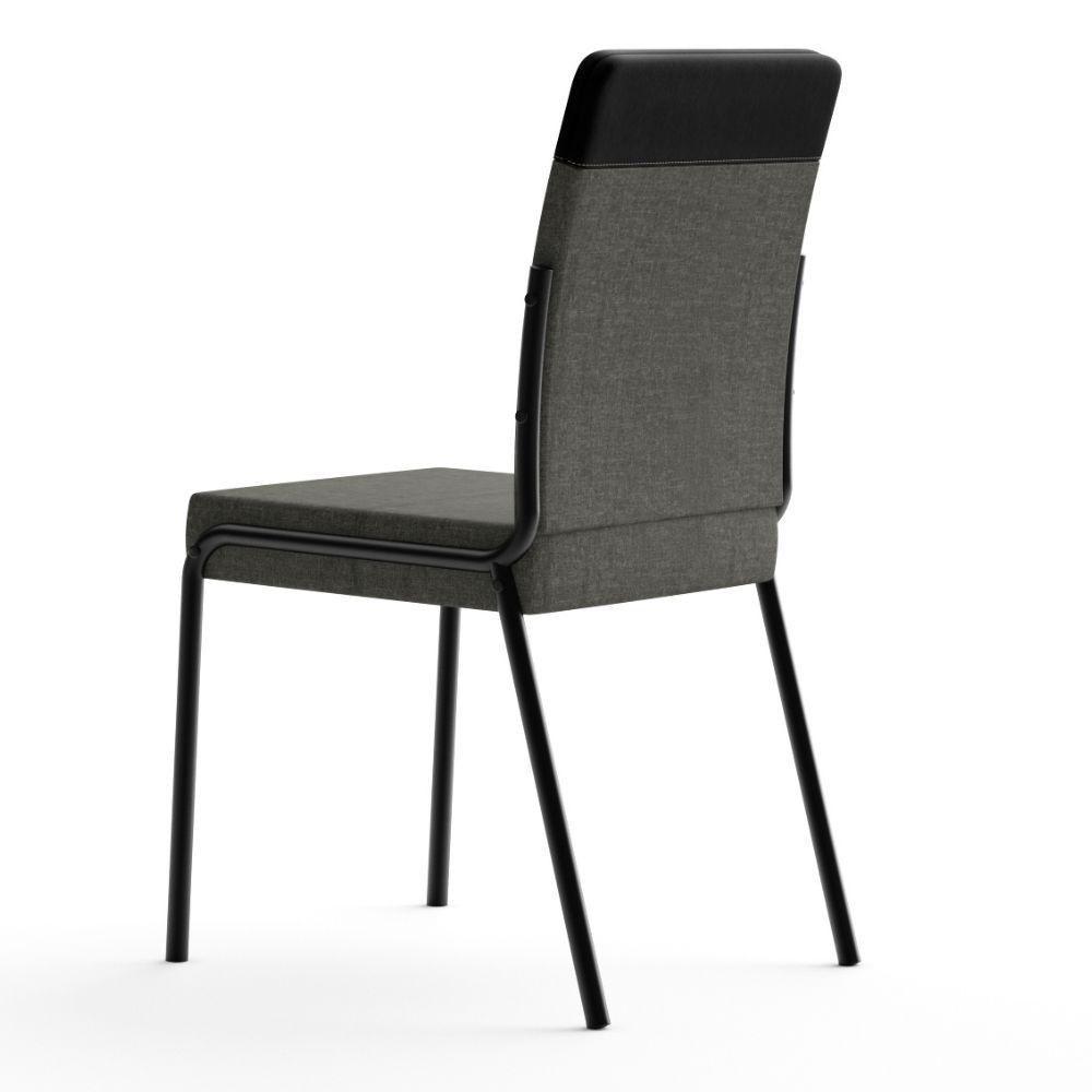 Cadeira Carraro Duo Grafite Com Preto - 2