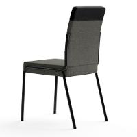 Cadeira Carraro Duo Grafite Com Preto - 2