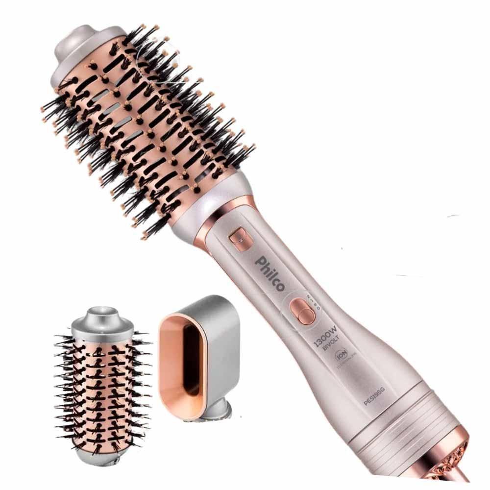 Escova Secadora Philco 3 Acessórios 1300W PES19SG Bivolt - 1