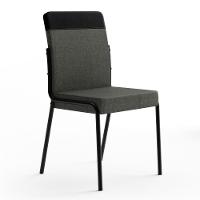 Cadeira Carraro Duo Grafite Com Preto - 1