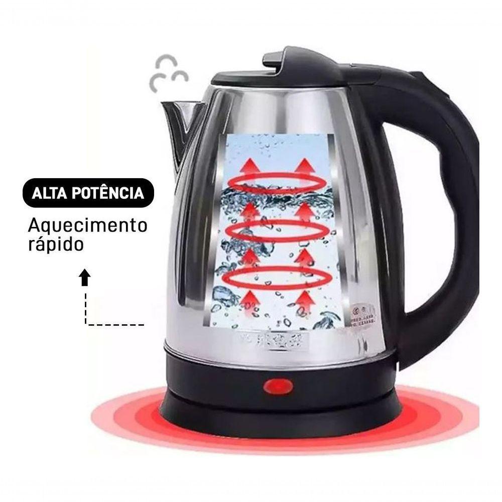 Chaleira Elétrica BAK 1100W Inox 1,8 Litros 110V - 3