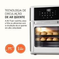 Fritadeira Air Fryer Forno Oven Mondial Branco e Inox 2000W 12L AFON-12L-WI 110V