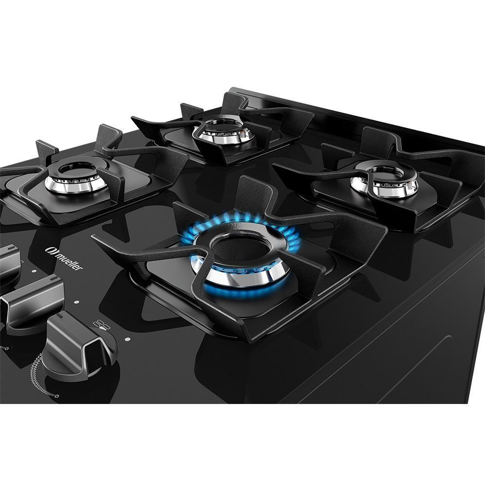 Fogão Mueller 4 Bocas Com Acendimento Automático Preto MFV4BF Bivolt - 6