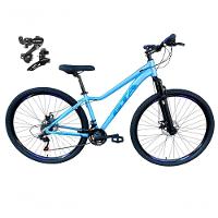 Bicicleta Aro 29 Gta Start Feminina Alumínio 21v Câmbios Shimano Freio A Disco - Azul/roxo Tam.15 - 1