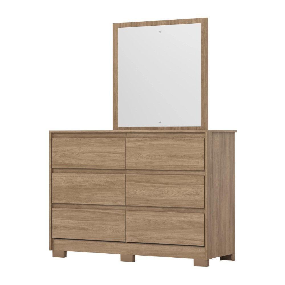 Cômoda 6 Gavetas Layla Com Espelho Casa 812 Jequitibá Brilho - 2