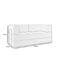 Kit Sofá E Poltrona Na Caixa Modular Soft Para A Sala Bege - 3