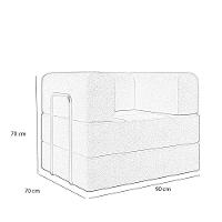 Kit Sofá E Poltrona Na Caixa Modular Soft Para A Sala Bege