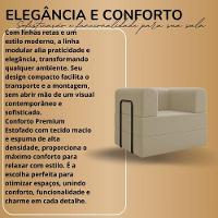 Kit Sofá E Poltrona Na Caixa Modular Soft Para A Sala Bege - 10