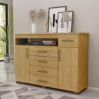 Cômoda Para Quarto 4 Gavetas 2 Portas - Oslo Marrocos