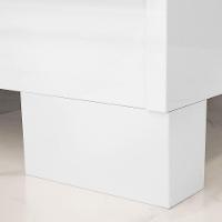 Cômoda Para Quarto Com 4 Gavetas E Armário - Vega Branco - 7