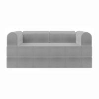 Sofá Na Caixa Modular 2 Lugares Linho Bege Maya Para Sala Cinza - 2