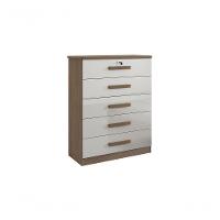 Cômoda Ipanema 5 Gavetas - D Doro Castanho/off White - 1