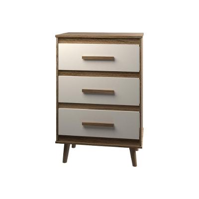 Cômoda Maya 3 Gavetas MDF com Puxadores Plástico Branco para Quarto