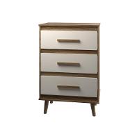 Cômoda Maya 3 Gavetas Com Puxadores E Pés Retro Design Moderno Quarto Savana Mobília Decor - 1