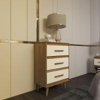 Cômoda Maya 3 Gavetas Com Puxadores E Pés Retro Design Moderno Quarto Savana Mobília Decor