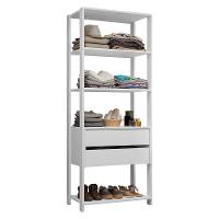 Guarda-roupa Closet Modulado 2 Gavetas 4 Prateleiras 70cm Valencia Madesa Branco - 2