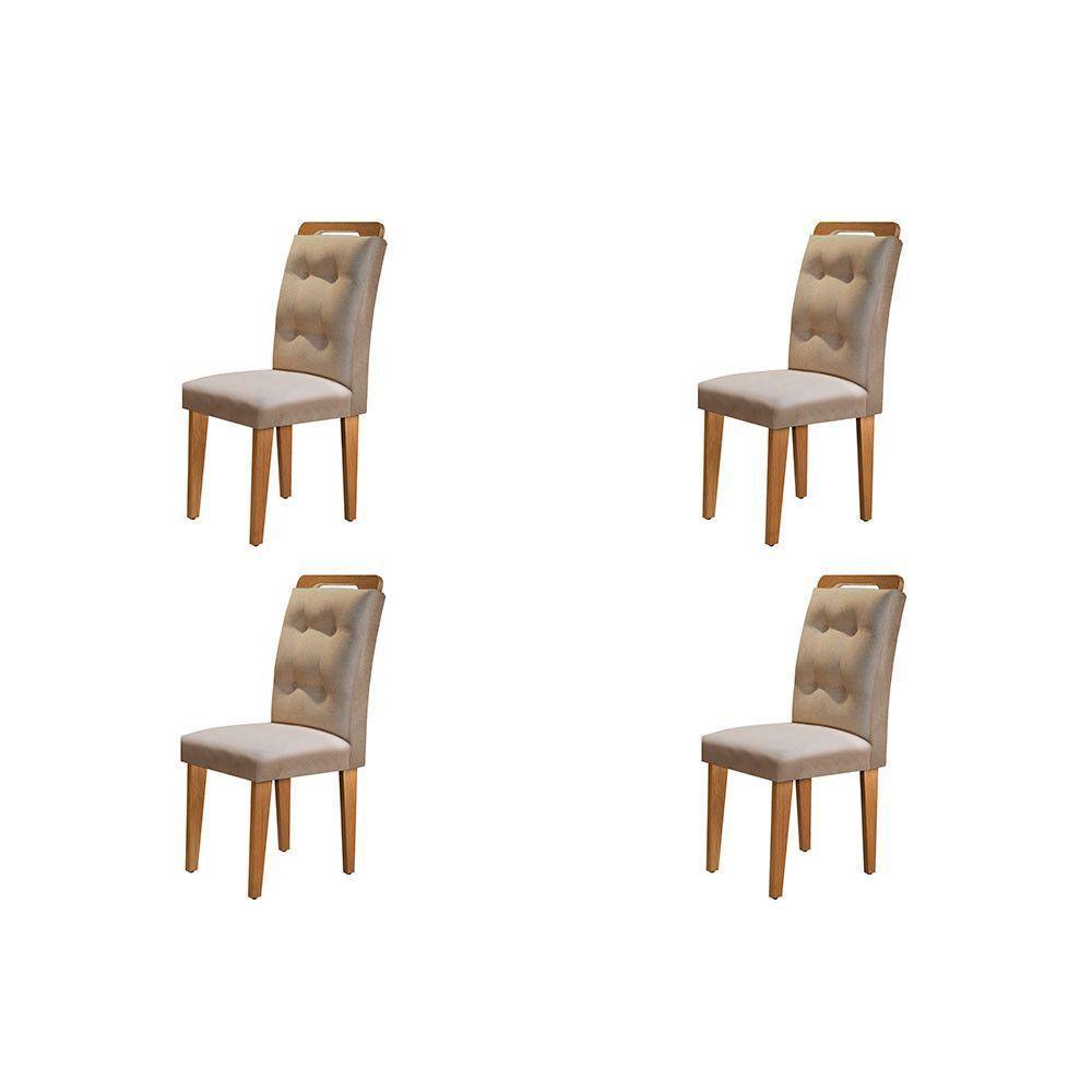 Conjunto Com 4 Cadeiras Para Sala De Jantar Carol Rufato Imbuia/turim 07 - 2