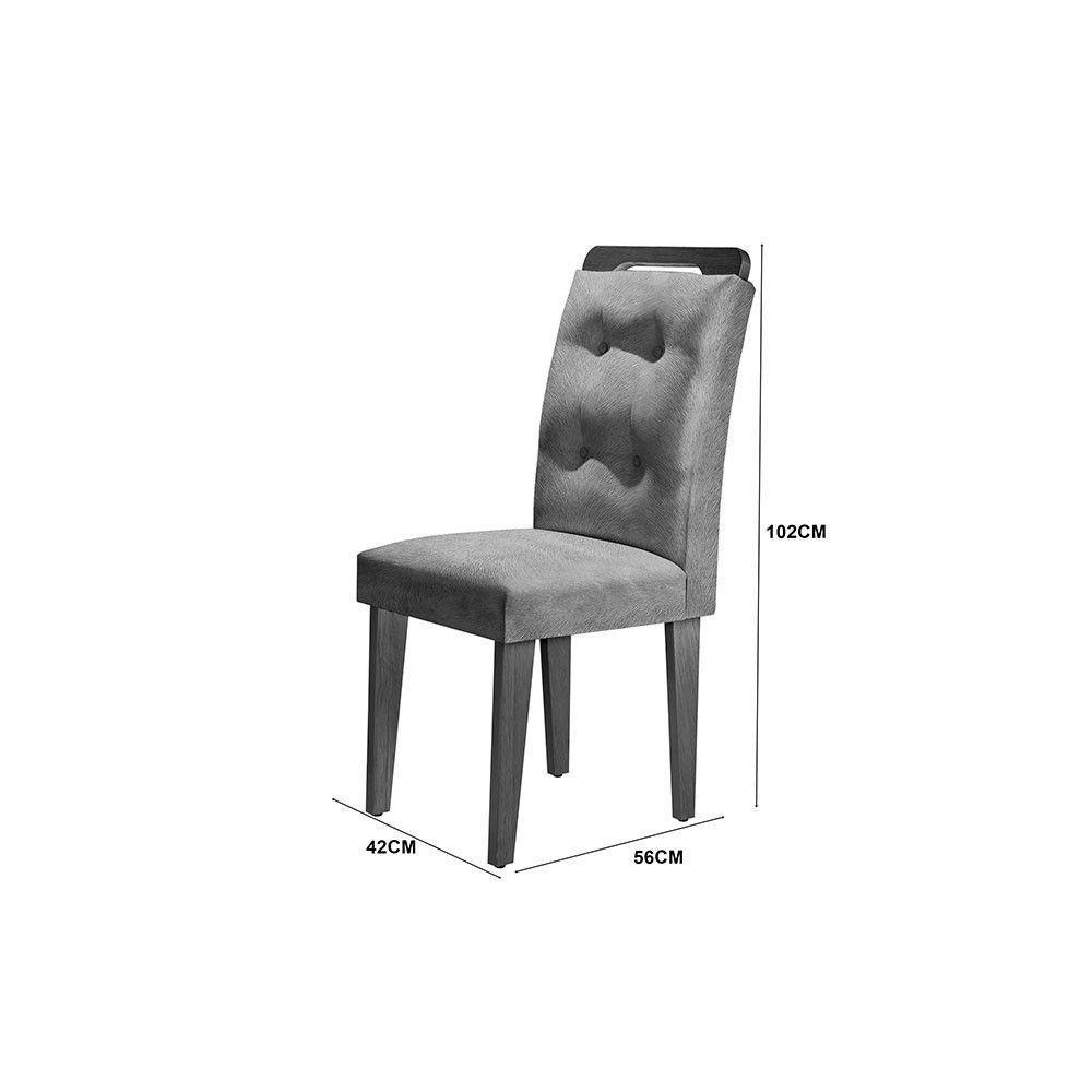 Conjunto Com 4 Cadeiras Para Sala De Jantar Carol Rufato Imbuia/turim 07 - 3