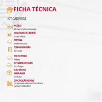 Conjunto Com 2 Cadeiras Noronha Moderna Mobília Milano Cinamomo Imbuia