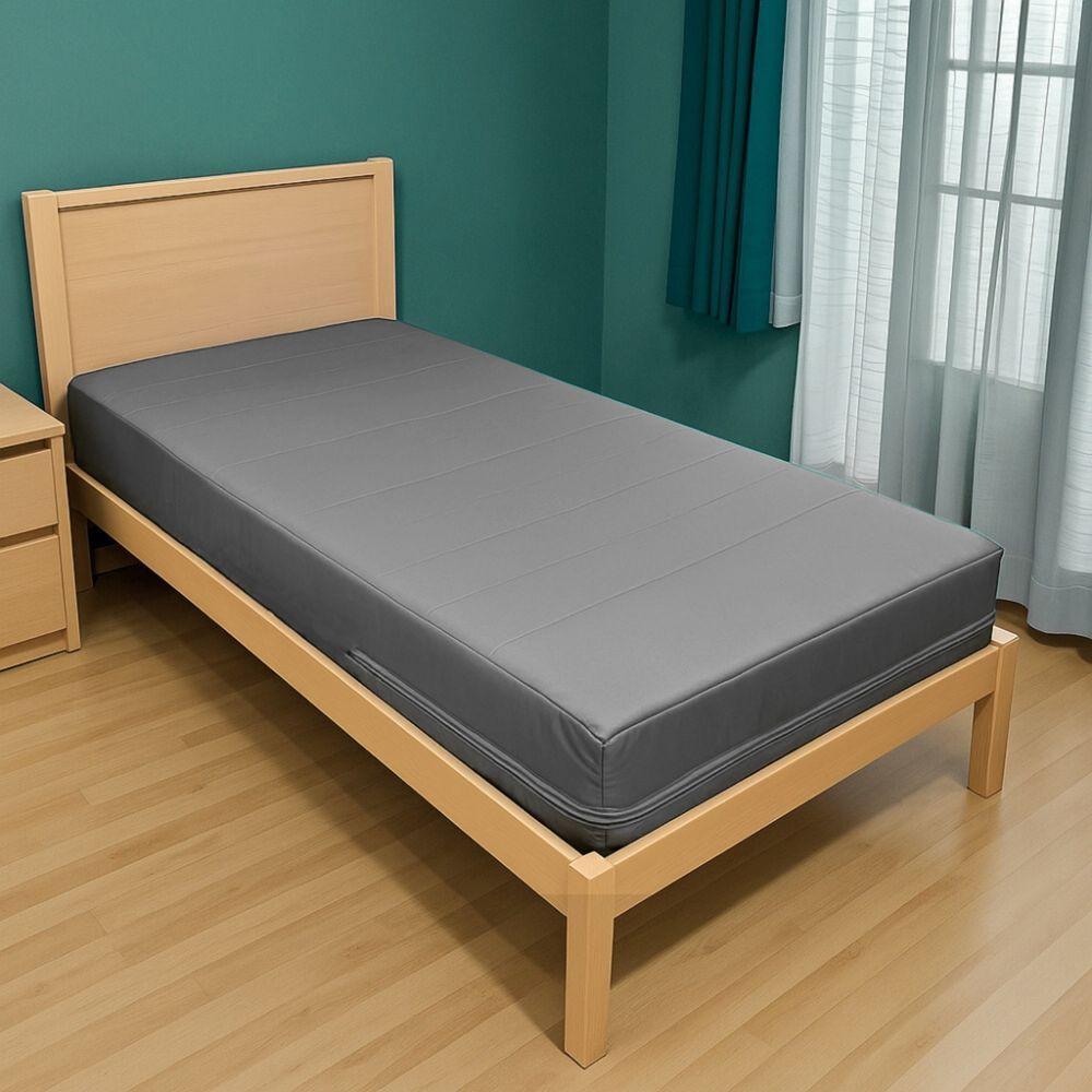 Capa Impermeável Para Colchão Casal Feita Em Napa Hospitalar 138x188x28cm - Cinza - 1