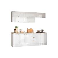 Cozinha Completa Americana 11pçs ( 5 Aéreos 3 Balcões 3 Tampos 1 P/ Cooktop ) Cz265 Branco - Henn - 3