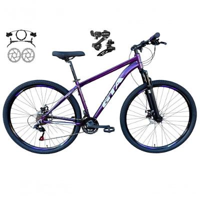Bicicleta Aro 29 Gta Start 21v Alumínio Câmbios Shimano Freio A Disco Hidráulico - Roxo Tam.17