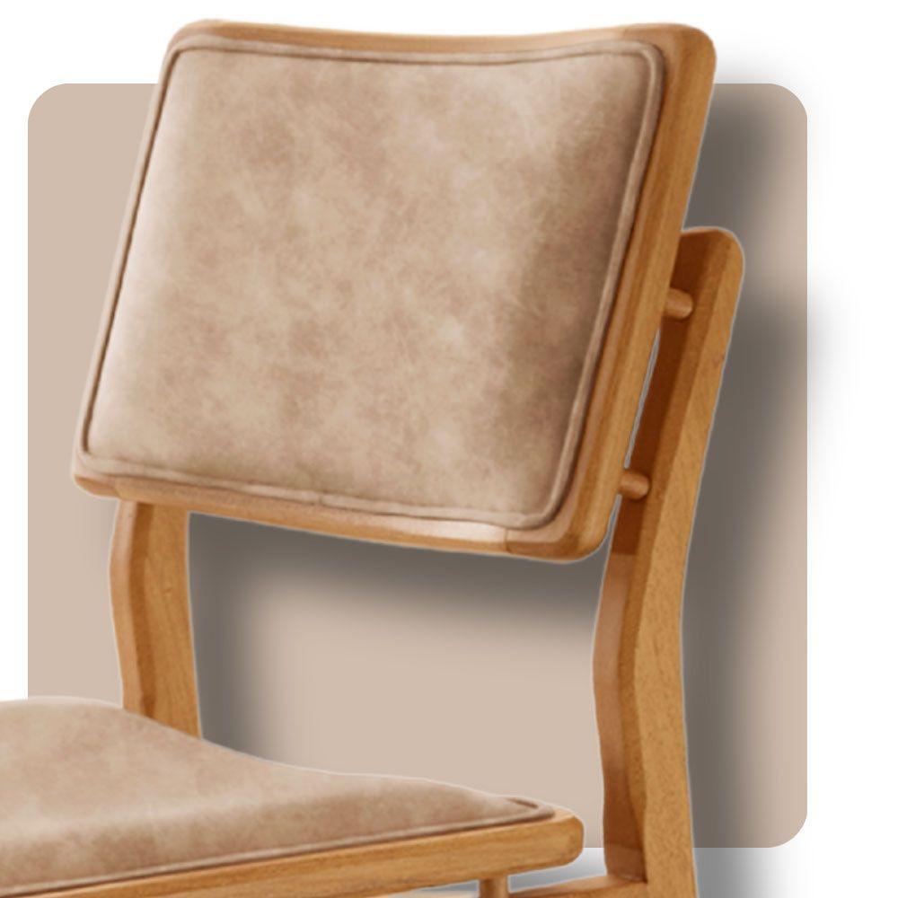 Conjunto Com 2 Banquetas Eva Moderna Milano Imbuia Natural - 4