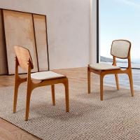 Conjunto Com 2 Cadeiras Malta Moderna Mobília Bouclê 01 Cinamomo Imbuia - 2