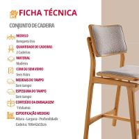 Conjunto Com 2 Banquetas Eva Moderna Brisa Imbuia Natural. - 5