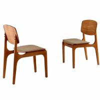 Conjunto Com 2 Cadeiras Malta Gold Moderna Mobília Linho Off White Cinamomo Imbuia - 1